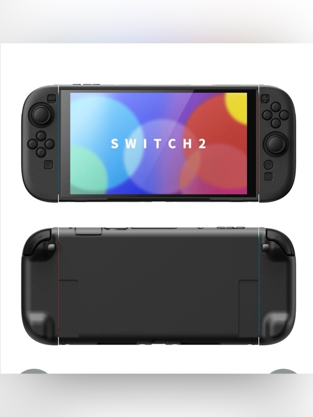 Nintendo Switch 2 Protective Case with Extra Stand & Thumb Grip Caps DOCKABLE